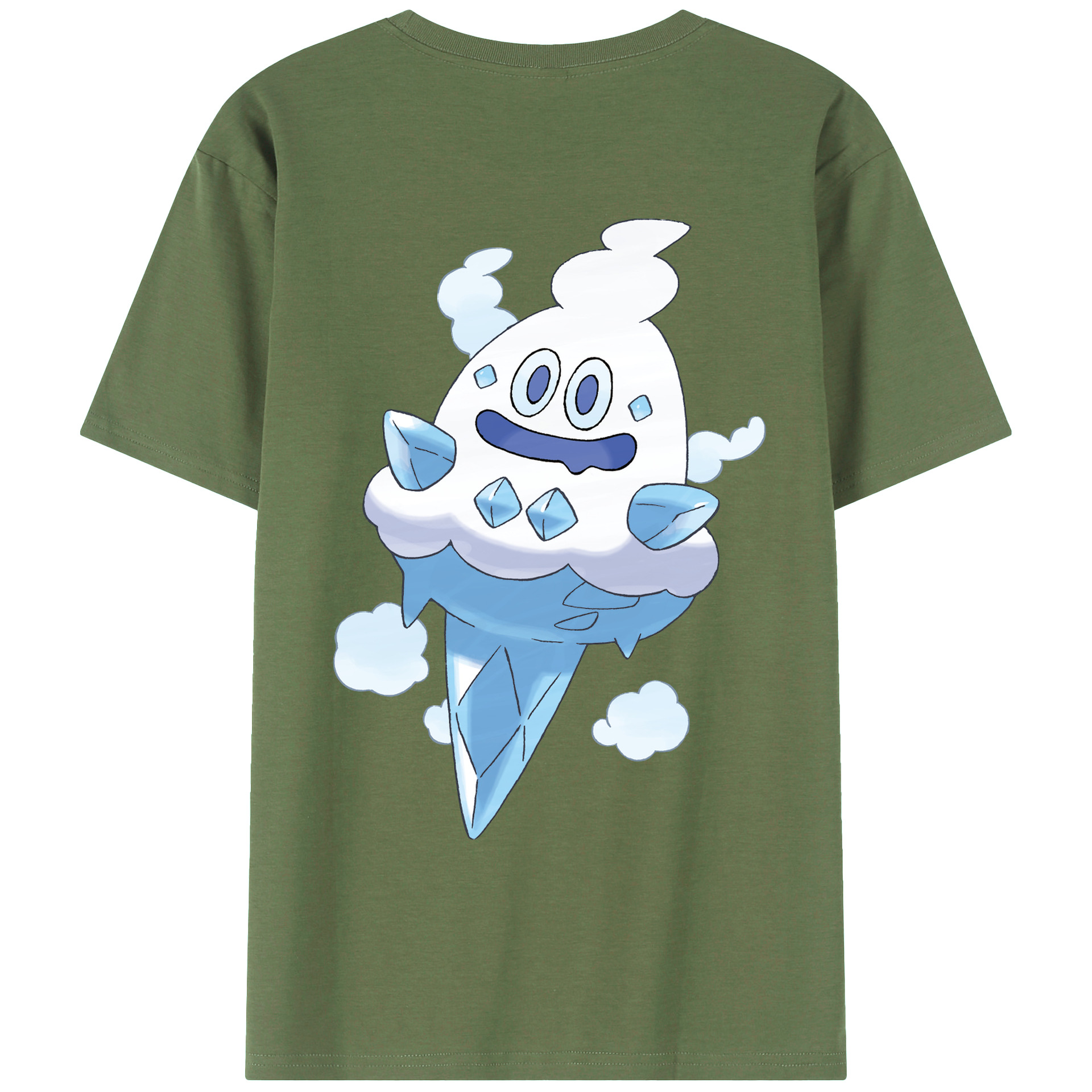 （画像用） ポケットモンスター Pokémon 綿100％ メンズ半袖Tシャツ（バックプリント） 通気性